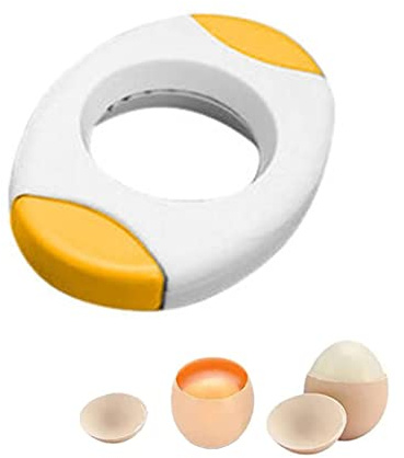 Egg Shell Opener, New Practical Egg Topper Cutter, for Soft Shell Or Hard Boiled Egg, Kitchen Gadget Shell Breaker, Quickly Cutting Off The Tops of Cooked Eggs (Yellow)