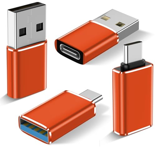 𝟒𝐏𝐚𝐜𝐤 𝐔𝐩𝐠𝐫𝐚𝐝𝐞𝐝 for USB to USB C Adapter with USB C Male to USB 3.0 Female OTG Converter for Apple Watch Ultra 8 9,iPhone 16 15 14 13 Pro Max,Samsung S24,Nintendo Switch,AirPods,iPad