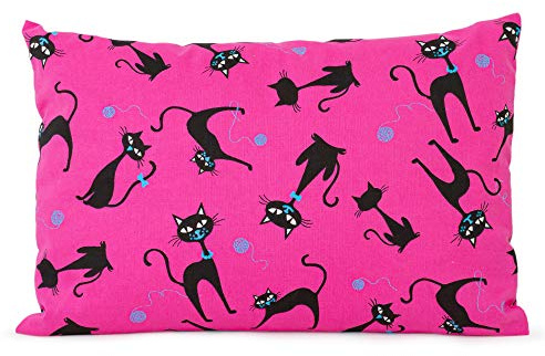 Anis Duftkissen Kräuterkissen 30x20cm Katze-pink + Bio-Inlett - 100% naturrein. Anis + Bio-Dinkelspelz