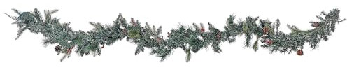 Künstliche Weihnachtsgirlande mit Beleuchtung Timer Beeren 270 cm grün Whitehorn
