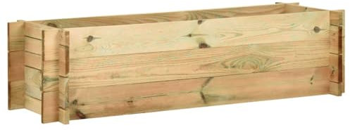 ARKEM Pflanzkübel Hochbeet Kiefernholz Imprägniert 120 cm Untertopf Pflanzen Hoher Blumentopf Innen