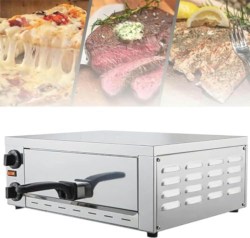 GFXYQPDNV Horno De Pizza Eléctrico, Horno Tostador De Cajón De Pizza Individual Comercial De 16 , Rango De Temperatura 50~300, Mango Antiquemaduras, para Restaurante En Casa