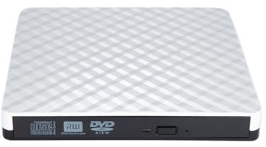 budiniao Portable CD Player External Drive Installation System Included USB0 Interface Dcd Cleaner Disc For Vcd Player Vcd-player, white