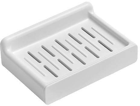 CANIGHT Wandmontierter Seifenhalter Mit Ablaufdesign Selbstklebende Seifenschale Für Badezimmer Und Küche Bohren Hält Seife Trocken Und Sauber Für Waschtisch Und Dusche
