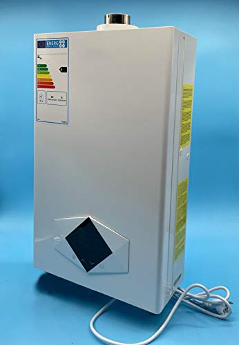 Calentador de Agua a Gas 12 Litros | Estanco para Intalacion en Interior de la Vivienda | Calificacion Energetia A | Bajas Emisiones de NOx | Encendido Automatico | Diseño Super Delgado (Gas Butano)