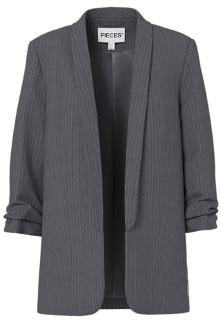 PIECES Pcbosella 3/4 Pinstripe Blazer Noos BC Pcbosella 3/4 Pinstripe Blazer Noos BC Donna (Pacco da 1)
