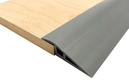 2M PVC Rubber Wheelchair Ramp Self Adhesive,Threshold Reducer,Door Floor Threshold Transition Strip,Butt Up Threshold-Moldings Trim for Doorways Carpet Floor Tile Edge Scooter(1cm,grey)