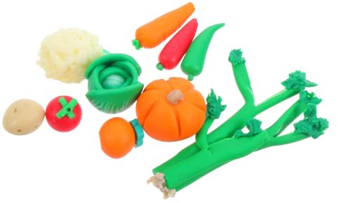 HEMOTON 10pièces Mini Figurines De Carottes Décoratives Modèles De Légumes Réalistes Fruits Et Légumes Artificiels Ornements De Bureau Jardin