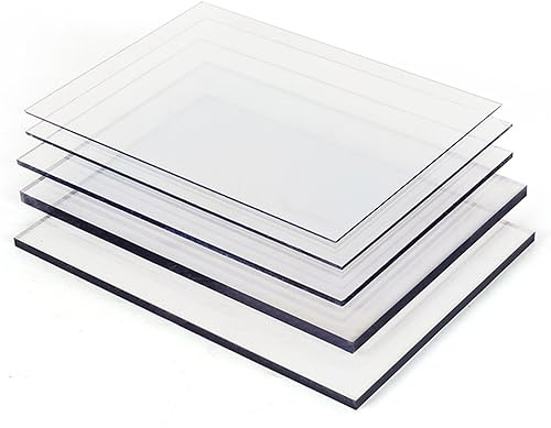 Transparente Acrylplatte aus Polycarbonat, Flexible Kunststoffplatten, UV-geschützte Überdachung für Gewächshaus-Schuppenfenster, Ersatzglas für Bilderrahmen, 4 mm, 30 x 50 cm