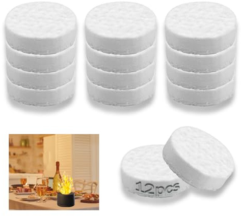 12 Stück Keramikwolle für Bioethanol Kaminofen (85x85x25mm) - Keramikschwamm, Glaswolle, Keramische Wolle für Ethanol Tischkamin Indoor & Gelkamin