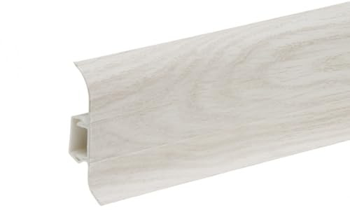 Mon Mobilier Design Plinthes goulotte passe-câble PVC 59 mm - 1,10 m avec angles, raccords et butées