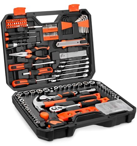 248-Piece Tool Set - General Household Hand Tool Kit with Plastic Toolbox Storage Case for Men, Home Repair, DIY Projects