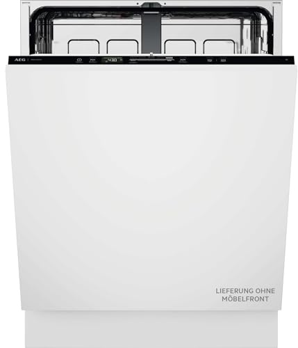 AEG 7000 WiFi Geschirrspüler vollintegriert 60 cm, Flex Körbe, GI7200A1SO | Nur 8,4 L Wasserverbrauch, effiziente Reinigung, smarte Spülmaschine mit App-Steuerung, 42 dB mit ExtraSilent, LightOnFloor