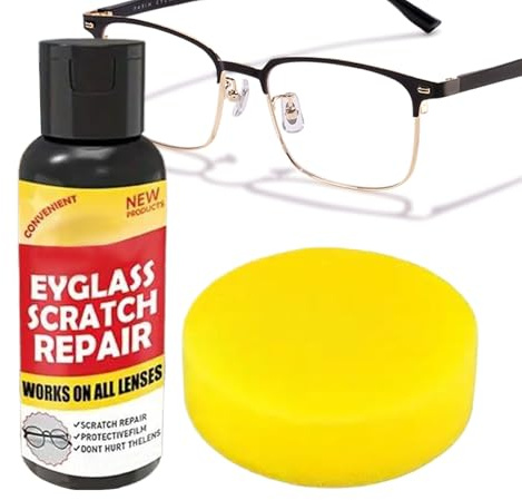 Duvcoywae Quita Rayones Para Gafas - Kit de 100g de Limpiadora y Eliminadora de Rayaduras | Limpiador Con Capa Protectora Para Lentes | Para Uso Diario, Viaje, Oficina, Hogar, Niños, Adultos
