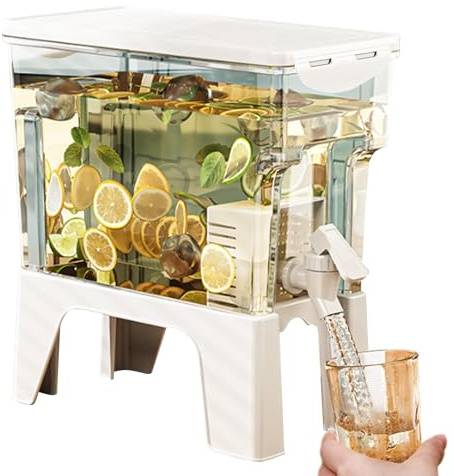 Dryckesdispenserkanna - 3,5 liters isolerad och spillsäker behållare | för kallt vatten, citronad, cocktails, te, hem, trädgård, fest och sammankomster