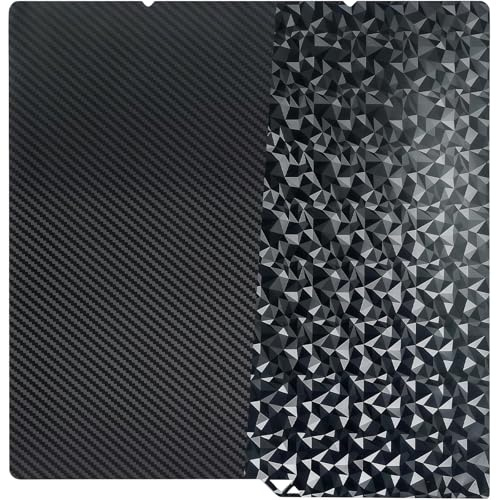 264 * 276mm Druckplatte Doppelseitig Texturiert PEO+PET für Anycubic Kobra S1/Kobra S1 Combo 3D Drucker, Spring Steel Druckbett, Carbon Fiber + Small Diamond PLA Plate