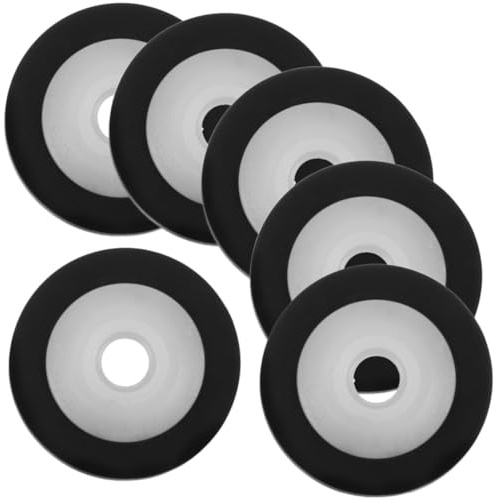 Hemobllo Rullo di Pressione per Registratore a Cassette 6 Pezzi, Rullo di Pressione per Manutenzione Stereo a Nastro, Ricambio per Videoregistratore e Unità Dvd, Plastica Resistente per