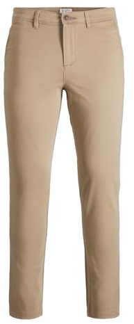 JACK & JONES Jjimarco Jjbowie Sa Pantalones, Beige, 34W / 36L Hombre