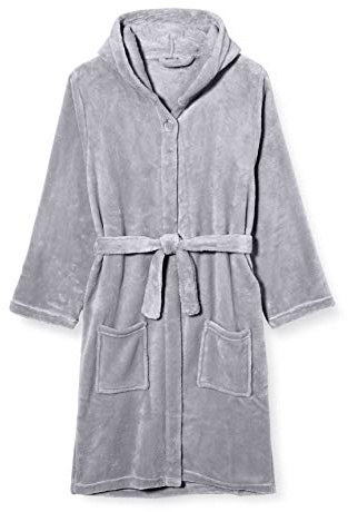 Playshoes Fleece-Bademantel uni Peignoir Mixte enfant Gris (Gris 33) 158-164