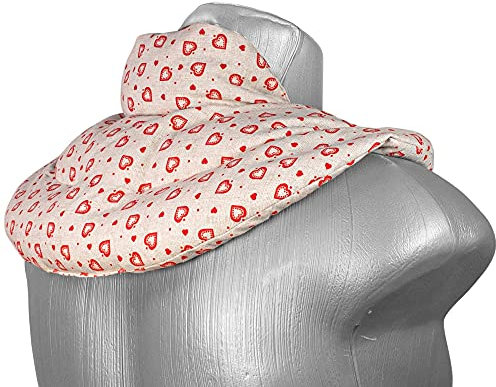 Nackenhörnchen mit Stehkragen Landhaus-Liebe - Traubenkernkissen - Nackenkissen Wärmekissen - Kissen mit Traubenkern