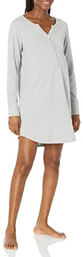 Amazon Essentials Camicia da Notte per Allattamento Donna, Grigio Puntinato, XXS