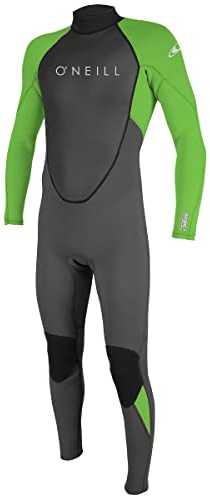 O'Neill Herr Reactor-2 3/2 Back Zip Full Wetsuit, Graph/Dayglo, LT