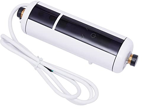 Chauffe-eau électronique Thermostat avec indicateur de température LED 30-52℃ 3500W pour salle de bain cuisine Blanc