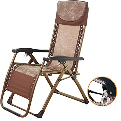 TONZN Heavy Duty Zero Gravity Chair Faltbarer Loungesessel Freizeitstuhl Strandstuhl Fauler Loungesessel Extra breiter 66CM Outdoor-Sonnenstuhl (Farbe (23)
