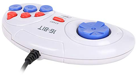 KIMISS 16Bit 9 Pin Mini, Console Ergonomic Gaming Controller Mcboot Handheld Game Free White for