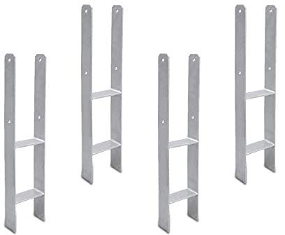 Sonnewelt 4 soportes para postes en H de 81 mm, 600 mm de longitud, grosor del material: 5 mm (4 unidades de 81 mm)