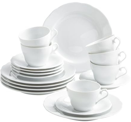 KAHLA 170290A90017C Rossella Kaffee-Set 18tlg. weiß | weißes Kaffeeset für 6 Personen aus Porzellan