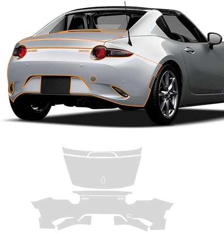 FDAIUN PPF Pellicola protettiva per vernice per Mazda MX-5 2016 2017 2018 2019 2020 2021 2022 2023 TPU pellicola protettiva trasparente accessori (bagagliaio+paraurti posteriore)