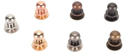 Accessori per Cinture e Borse in Colori Assortiti Rivetti con Pomello a Vite Antiruggine 7 Pezzi Bottoni Rotondi Set di 7 Robusti Bottoni a Pressione in Lega di Zinco