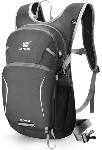 SKYSPER Hiking Rucksack Small - 20L Lightweight Backpack Walking Daypack Mens Water Resistant Rucksack for Men Women(Darkgray)