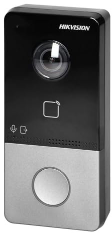 HIKVISION Stazione Esterna del Videocitofono IP Hikvision Campanello Wireless Videocamera Sorveglianza Esterno Funzionamento Autonomo o con Monitor Visione Notturna