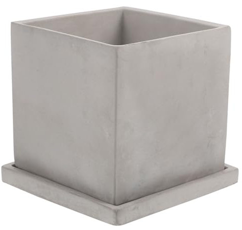 ORFOFE Cobble Planter Bonsai-Topf Für Zuhause Zementtopf Mit Herausnehmbarem Tablett