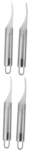 Amosfun 4 Pezzi in Acciaio Inox Filo di Gamberetti Pelapatate Gamberetti Deveiner Strumenti per Sbucciare I di Mare Schiaccianoci di di Mare Linea di Gamberetti di Rimozione
