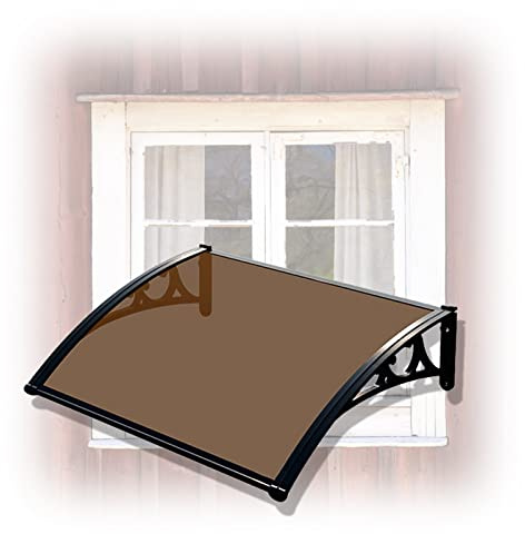 Tenda da sole per finestra di protezione, copertura in policarbonato per porta d'ingresso, tettoia resistente alla pioggia e alla neve per la grondaia dell'ingresso del cortile, 6 misure, personalizz