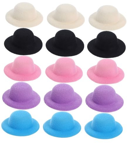 PRETYZOOM 15stücke Dekorative Minihüte Zum Basteln Für Puppen Und Schneemänner Miniaturzylinderhüte Kleine Schneemannhüte Für Haustierpuppen Und Actionfiguren