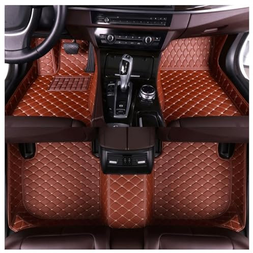 Auto Fußmatten Nach Maß Für Alfa Romeo Spider GTV (Type 916) 2024 2023-, Wasserdicht rutschfeste PU Leder Voller Bedeckter Vorne Und Hinten Automatten Set(Coffee)