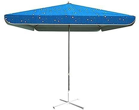 Sombrilla Comercial Grande Cuadrada, sombrilla para jardín al Aire Libre, sombrilla de Mesa de Mercado de Altura Ajustable, 3,2 x 2,5 m