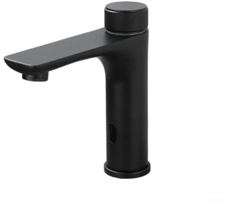 Getdoublerich 304 Stainless Steel Hot And Cold Water Infrared Induction Faucet, Bathroom Cabinet Wash Basin Basin Faucet Suitable For Home Kitchen Bathroom(Black)