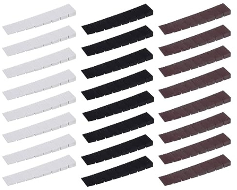 KYRYD 24 Stück Unterlegkeile Möbelkeile Ausgleichskeile Kunststoffkeile, Kunststoff Keile Justierkeile, Plastikkeile Nivellierkeile für Möbel Schrank Kommode Tischstuhlfüße Nivellierunterlagen
