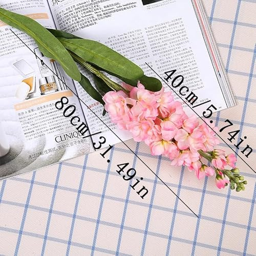 JUSTPRETTYCHIC Artificial Hyacinth Flowers Violet Silk Green Leaves for Wedding Anniversary Party Decor Indoor Home Decoration Pink