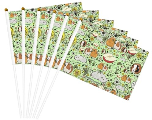 Drapeau léger imprimé cochon d'Inde pratique pour décoration intérieure ou extérieure