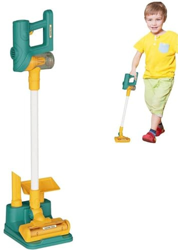 Aspirapolvere per bambini che funziona davvero, aspirapolvere giocattolo realistico staccabile con effetti sonori e aspirazione funzionante, sviluppo di abilità interattive per bambini dai 3 anni in