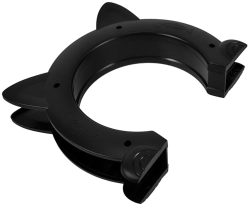 BESTonZON Porte Intérieure pour Chatière en Plastique Noir L Accès Facile pour Chats et Petits Chiens Support de Chatière Décoratif de Chat Adaptée pour Cage et Niche Usage Intérieur