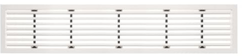 PATIKIL 1 Pcs Linear Bar Air Vent Grille, 25.5 x 5.4 Inch ABS Material Removable Air Supply Grille Linear Diffuser Ventilation Louvered Cover for Ceiling, Walls & Floors, White