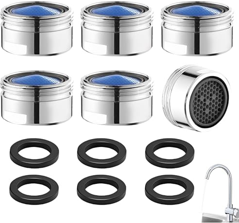 M22, 6 pezzi 22 mm, filettatura maschio aeratore acqua setaccio per rubinetto, filtro per rubinetto, filtro antispruzzi per bagno cucina