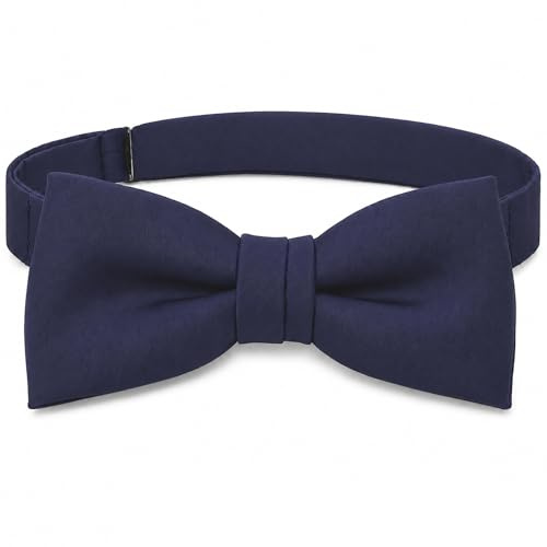TigerTie Kinder Fliege Satin-Webart – vorgebunden – Kinderfliege für Kindergartenkind & Schulkind – Sichtband mit Hakenverschluss – verstellbar ca. 29–50 cm – für ca. 3–9 Jahre